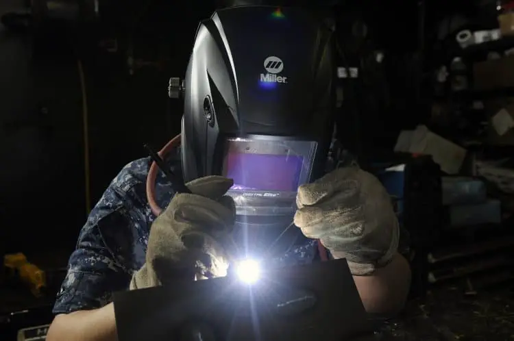 pad printing your welding helmet is a good alternative to stickers